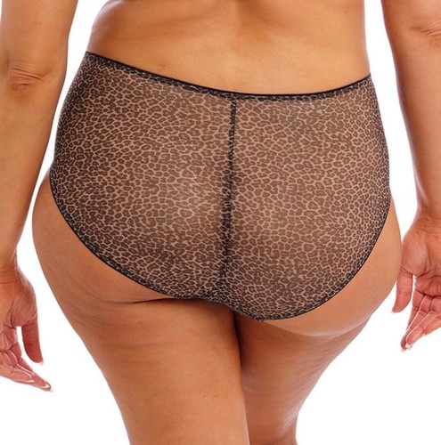 Elomi Matilda Full Brief Black Leopard Size XL 16 18 High Waist Knickers 8906 - Picture 8 of 12