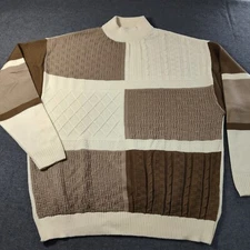 FROZEN ASSETS By Patrician Knit Men’s Sweater Size XL Brown Beige
