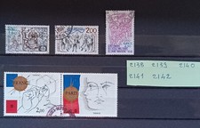 lot  timbres  france oblitérés 1981 n° 2138 2139 2140 2141 2142