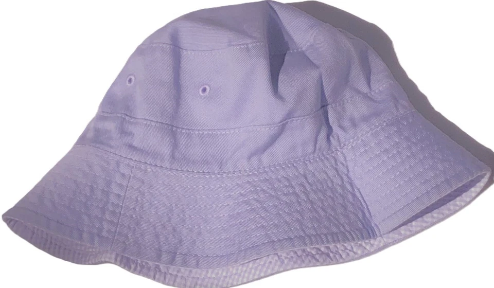 Nuevo Sombrero de Sol Vintage Reversible Bebé Gap Púrpura Guinga Talla XS S 0-3-6 meses Nuevo con Etiquetas Foto 3 de 3