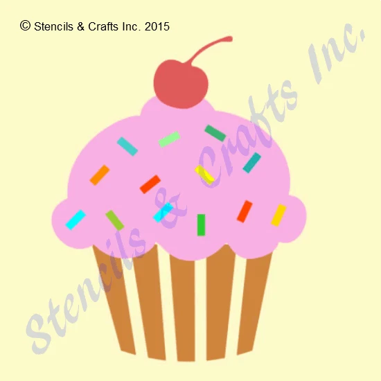 Cupcake Stencil Cut Out Templates