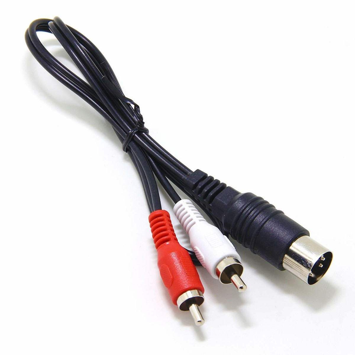 Cavo Audio 1 Metro Da 7 Pin DIN Maschio A 2 RCA Maschio - Adattatore Stereo Doppia Schermatura Per Segnale Audio - 2