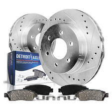 Detroit Axle 319mm Front Drilled Disc Rotors Brake Pads for Toyota Tacoma
