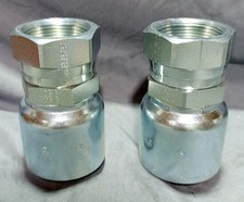 Lot Of 2 Parker 10643-20-20 Fluid Connectors