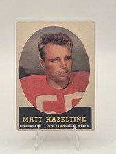 1958 Topps #100 Matt Hazeltine Rookie San Francisco 49ers