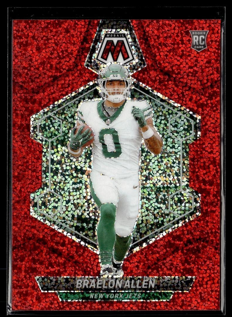 2024 MOSAIC RED SPARKLE ROOKIE 389 Braelon Allen New York Jets