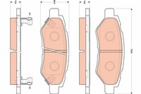 TRW Bremsbelagsatz, Scheibenbremse GDB4602 FüR Cadillac Chevrolet