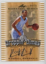 2012 Leaf Signature Series Droppin' Dimes Gold 4/25 Kendall Marshall Auto k4s