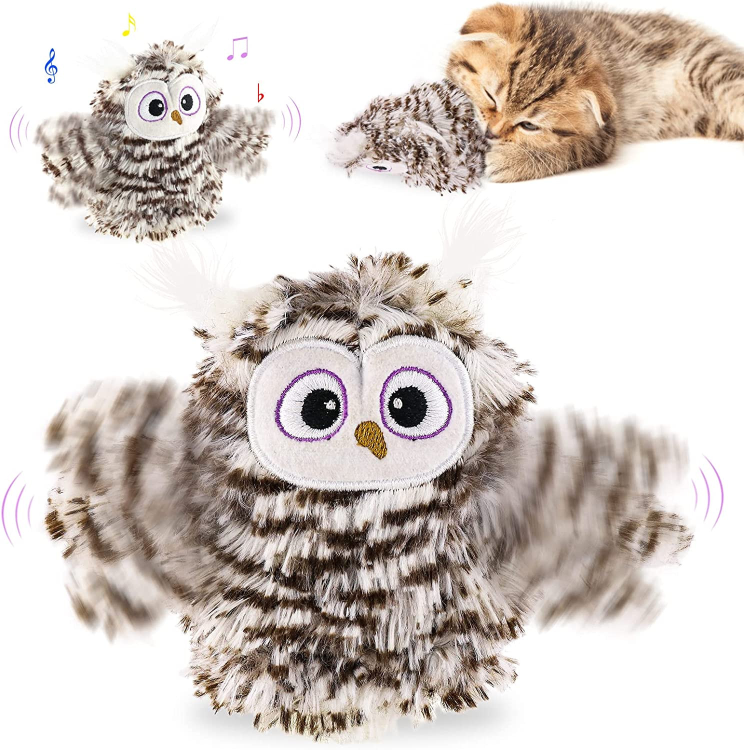 Stop alla Noia! Gufo Interattivo Gatto Ali Sbattenti - Acquista Ora