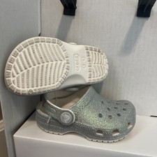 Crocs Kids Toddlers Size 6 Light Blue Glitter