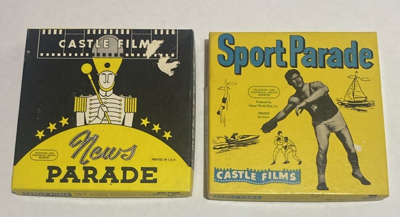 2x Vintage Castle Films Sports Parade & New Parade 1958 Notre Dame Football 8mm 