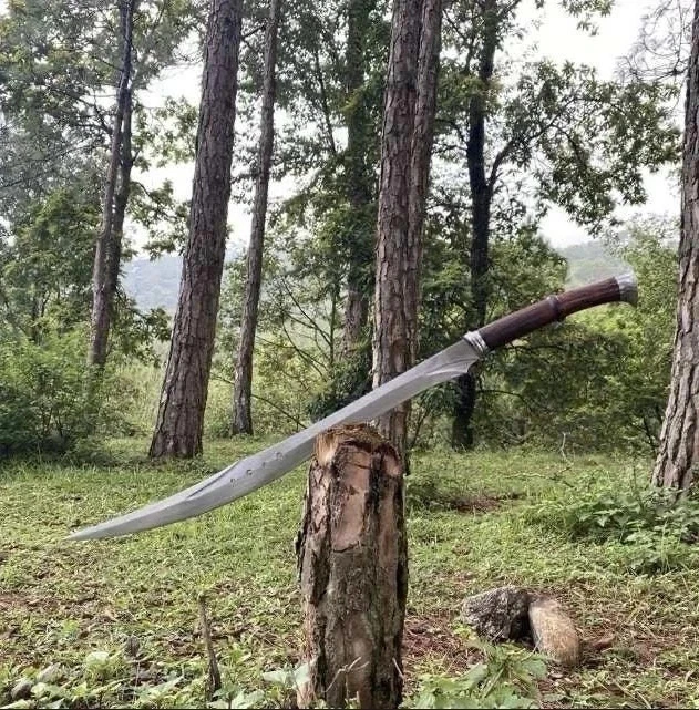 Handmade Carbon Steel Blade Tactical Scimitar Sword | Hunting Sword Camping