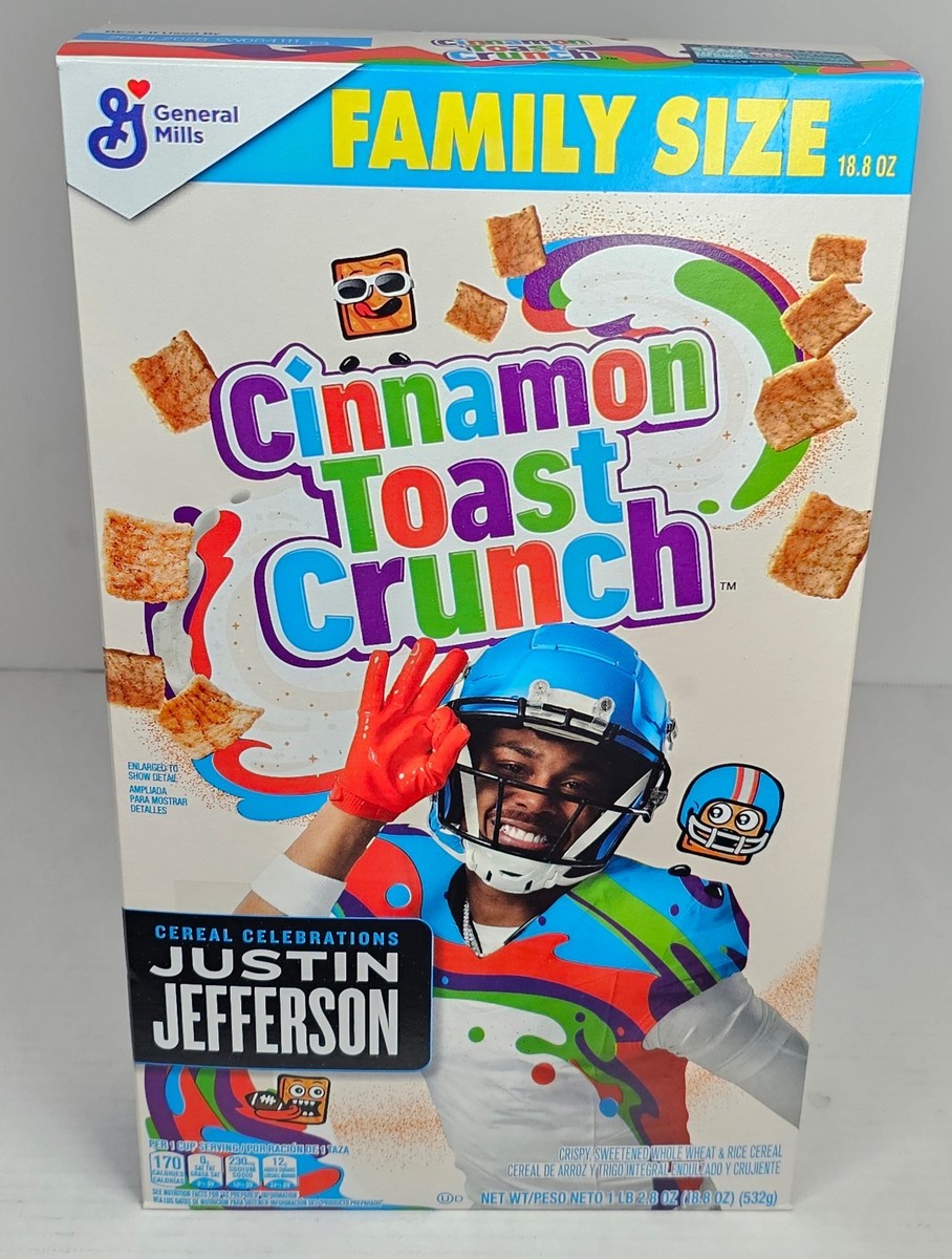 Justin Jefferson Cinnamon Toast Crunch Limited Ed NFL Box Cereal