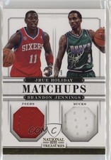 2012-13 Panini National Treasures 19/99 Brandon Jennings Jrue Holiday #11 k4s