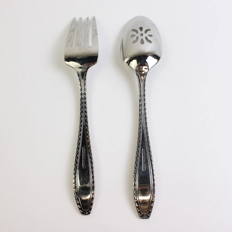 Juego de 2 cuchara ranurada para servir Oneida Savoy de acero inoxidable 18/10  Foto 2 de 4