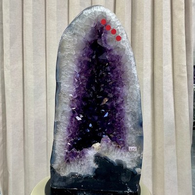 35.2LB Natural agate Amethyst geode quartz cluster crystal Cathedral specimen He