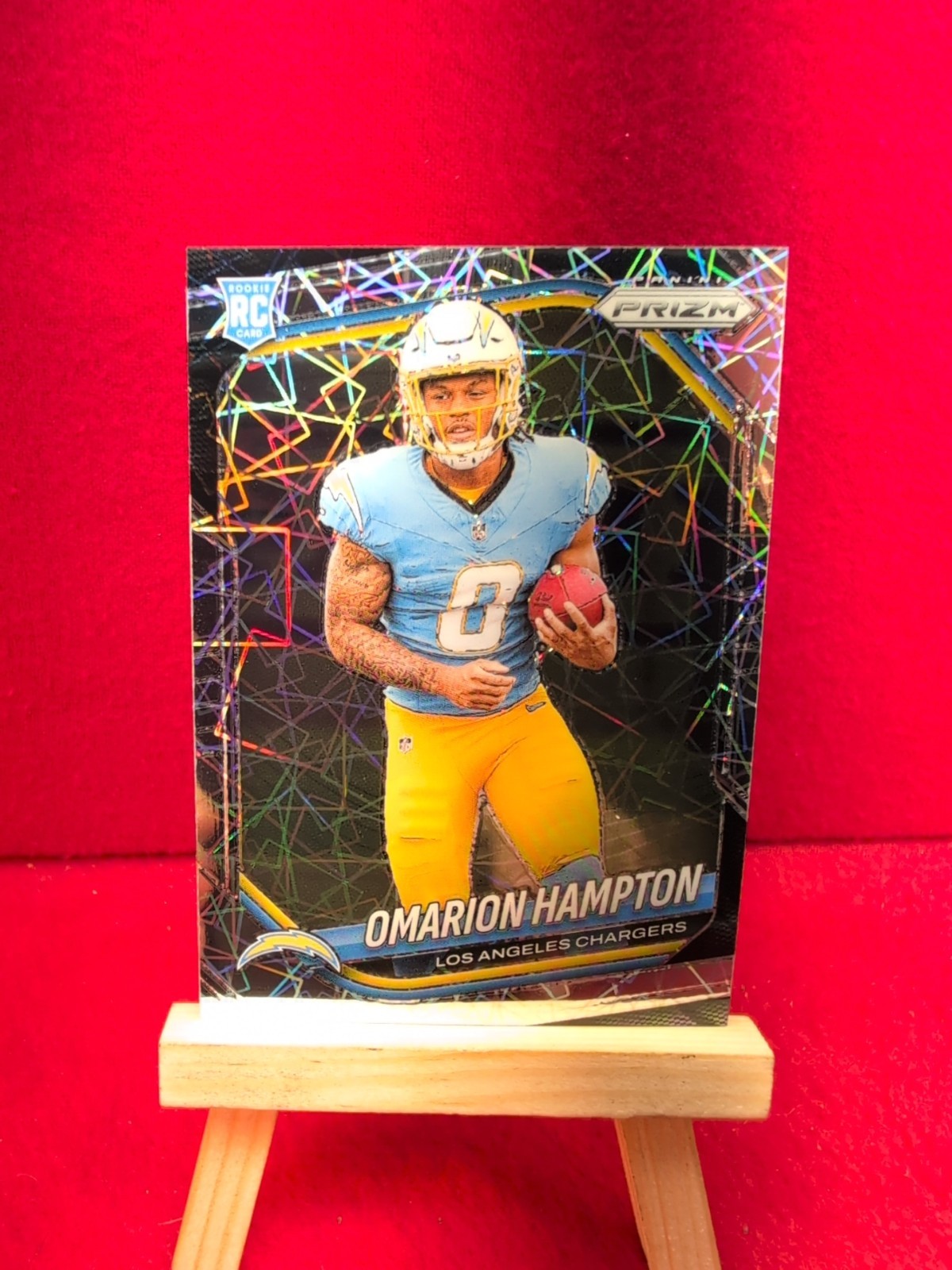 2025 Panini Prizm Lazer Prizm RC #355 Omarion Hampton