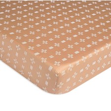 Crib , Copper Dash Neutral Crib Sheets  Sheets, 100 Cotton Sateen, 28" x 52...