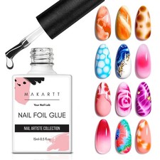 Makartt Lámina de Uñas Pegamento Gel para Uñas, Lámina Pegamento, 1 pieza 15 ml