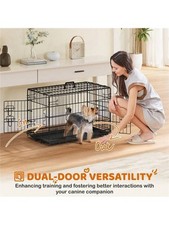 Butterslay 30" Dog Crate Foldable Metal Wire Kennel Small Medium Dogs