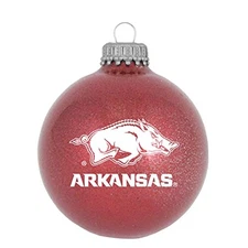 Arkansas Razorbacks Blown Glass Ornament