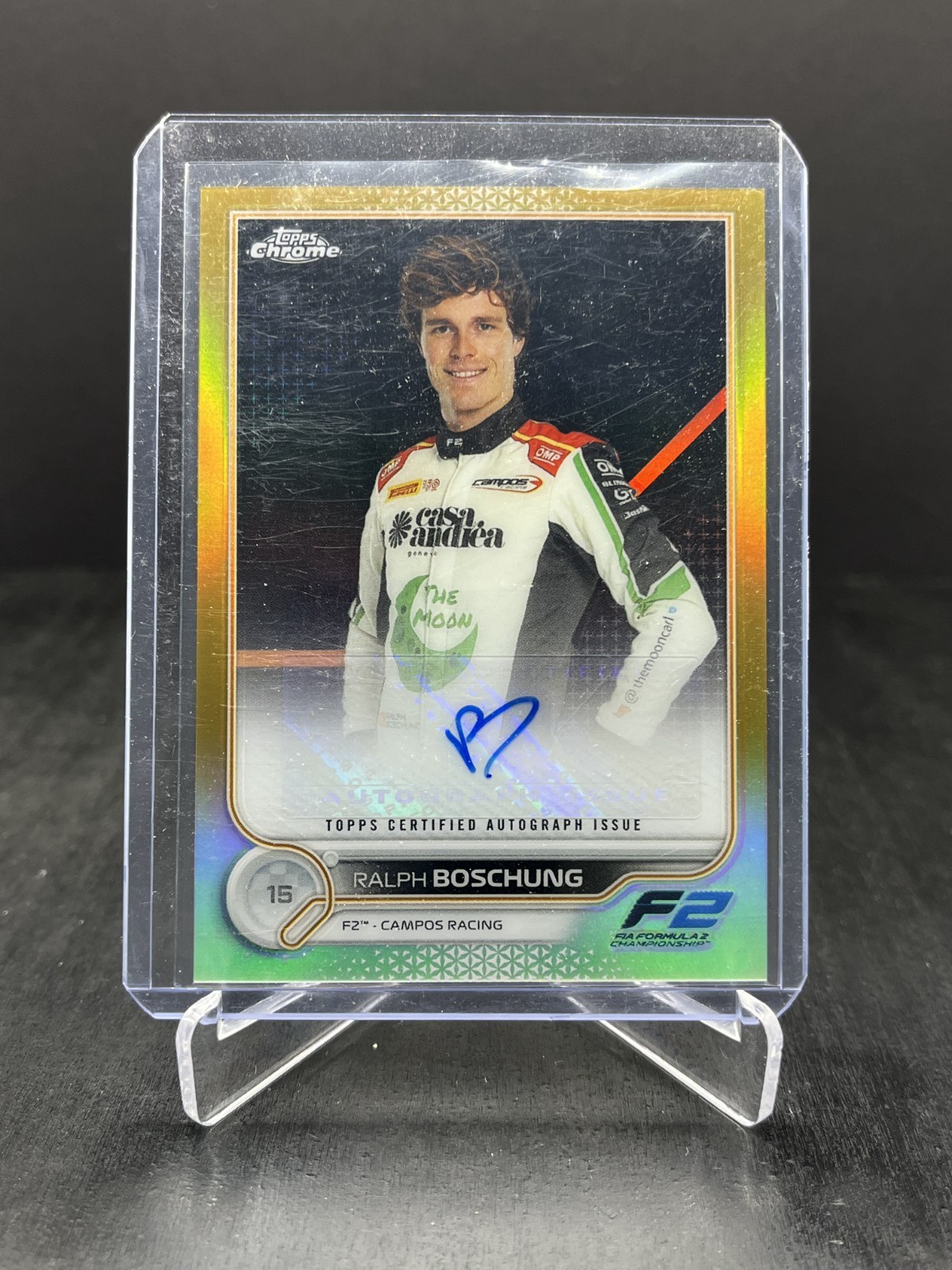 2022 Topps Chrome F1 Ralph Boschung Autograph Auto Gold Refractor 10/50 #CAC-RB