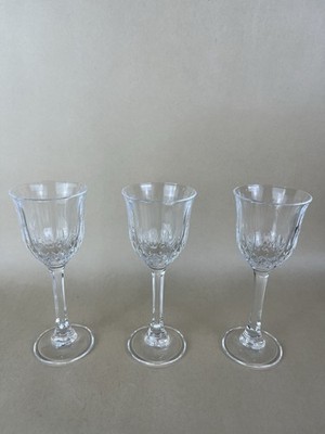Set Of 3 VTG Calp Concerto Cordial Liqueur Glasses 5.25'' Cut Crystal Italy EUC