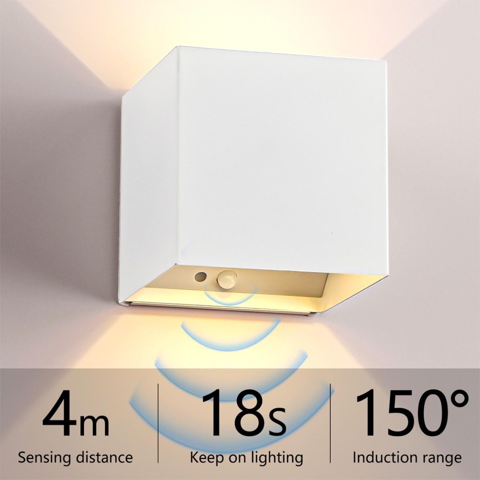SURPALIG Motion Sensor Wall Sconces, Set Of 2 - Rechargeable Battery, Cordless, Magnetic, 3600mAh