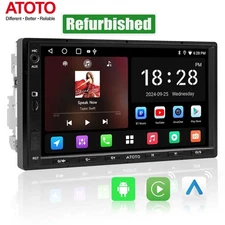 ATOTO Android Double 2DIN Car Stereo GPS 7" Wireless CarPlay Android Auto Radio