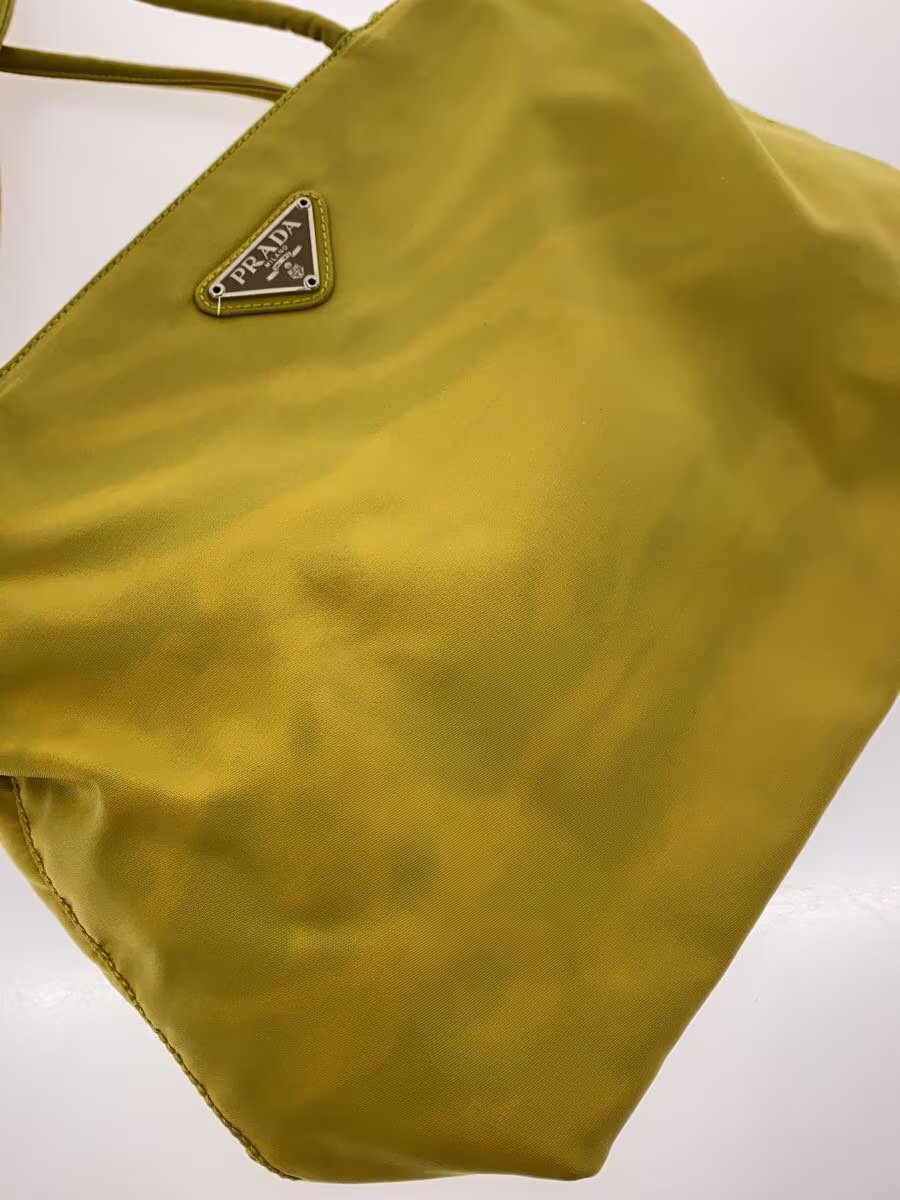 PRADA Handbag Nylon YLW Solid Authentic Rare Exce… - image 7