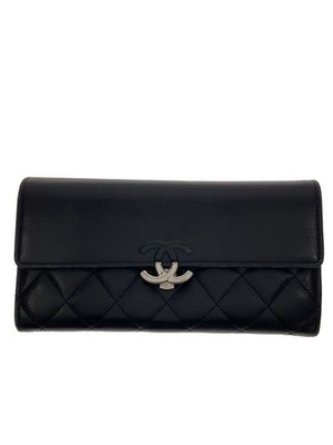 Long Wallet Leather BLK Ladies' A84426 Used