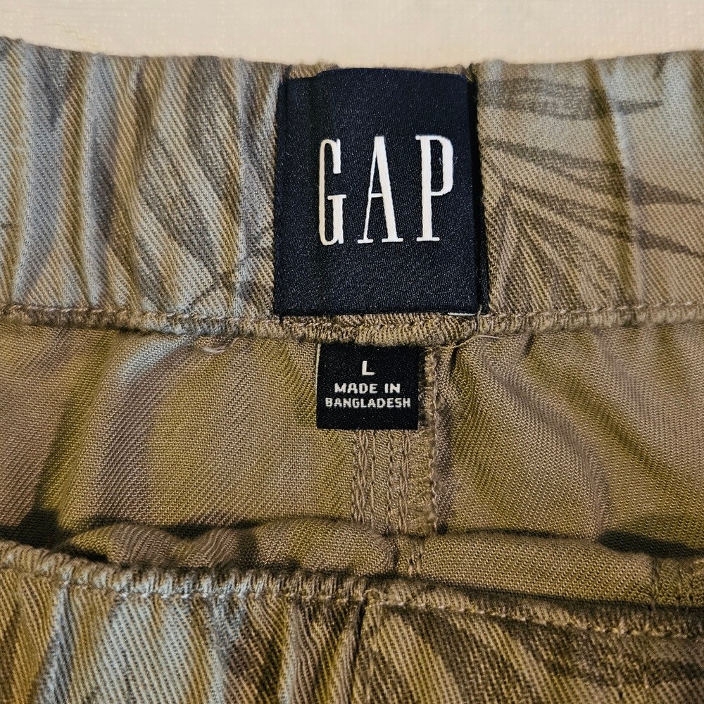 Gap Pull On Olive Green Leaf Pattern 3" Shorts La… - image 4