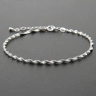 Silver Ankle Bracelet Women 925 Sterling Silver Anklet Foot Jewelry Chain