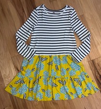 TEA GIRLS STRIPED & FLORAL DRESS SIZE 16 EXCELLENT COND LD9