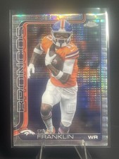 2025 Topps Chrome Football Troy Franklin Pulsar Refractor Parallel #91 Broncos