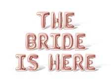 THE BRIDE IS HERE Letter Balloon Banner - DIY Bachelorette Party Decorations