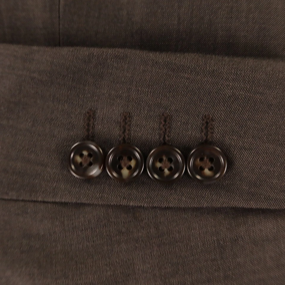 Alfani Jacket M 40R Gray Brown Slim Wool Blend Twill Worsted Blazer Sport Coat - Image 4 of 4