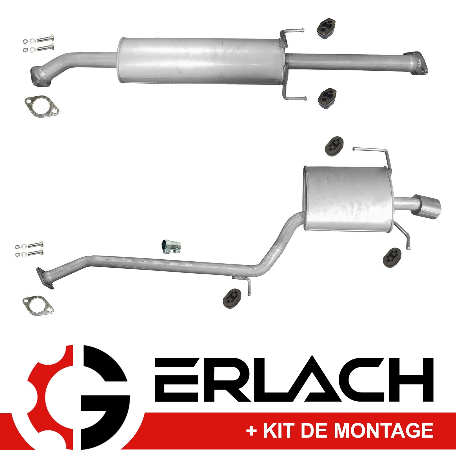 Silencieux pot d'échappement KIA Carens 3 essence 2.0 CVVT de rechange pièce 9520 arrière