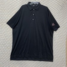 FootJoy FJ Golf Polo Shirt Mens 2XL Black Short Sleeve Performance Collar