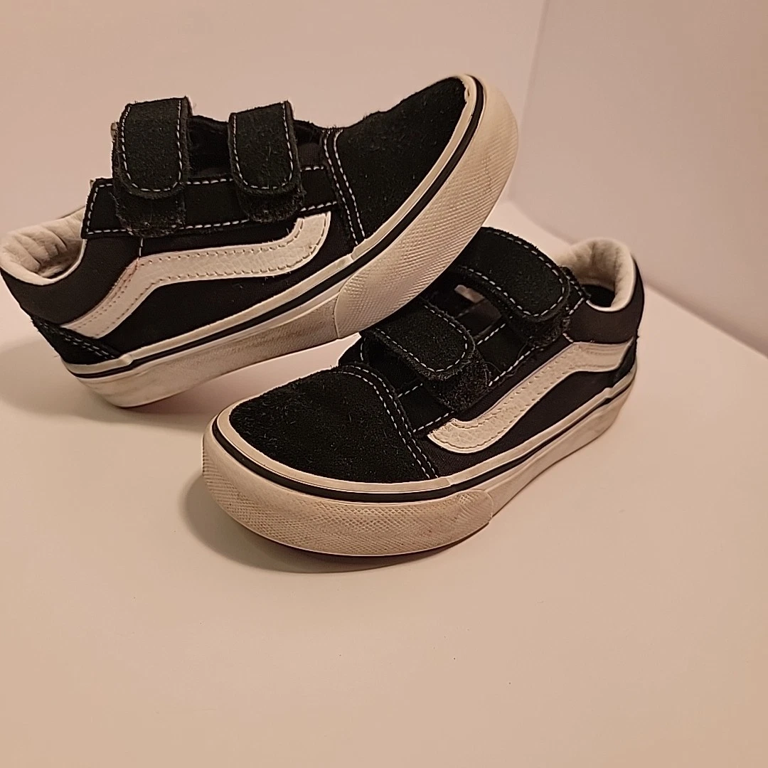 Scarpe sneakers da skate Vans vecchia scuola bambino in età prescolare taglia 11 nere