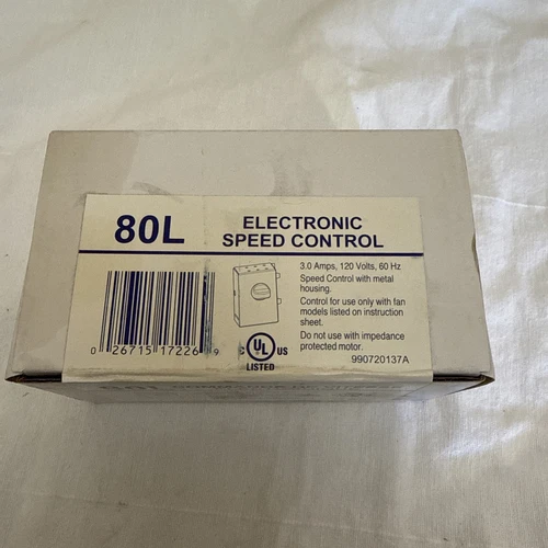 80L ELECTRONIC SPEED CONTROL 3.0 AMPS,120 VOLTS 60 Hz NEW SEALED BOX