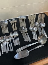 91 Piece Vintage Stainless Steel Cutlery/ Flatware / Part Set. Pre- Owned.