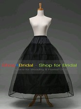 Black A Line 3 HOOP Wedding Bridal Dress Silps Crinoline Petticoat Underskirt