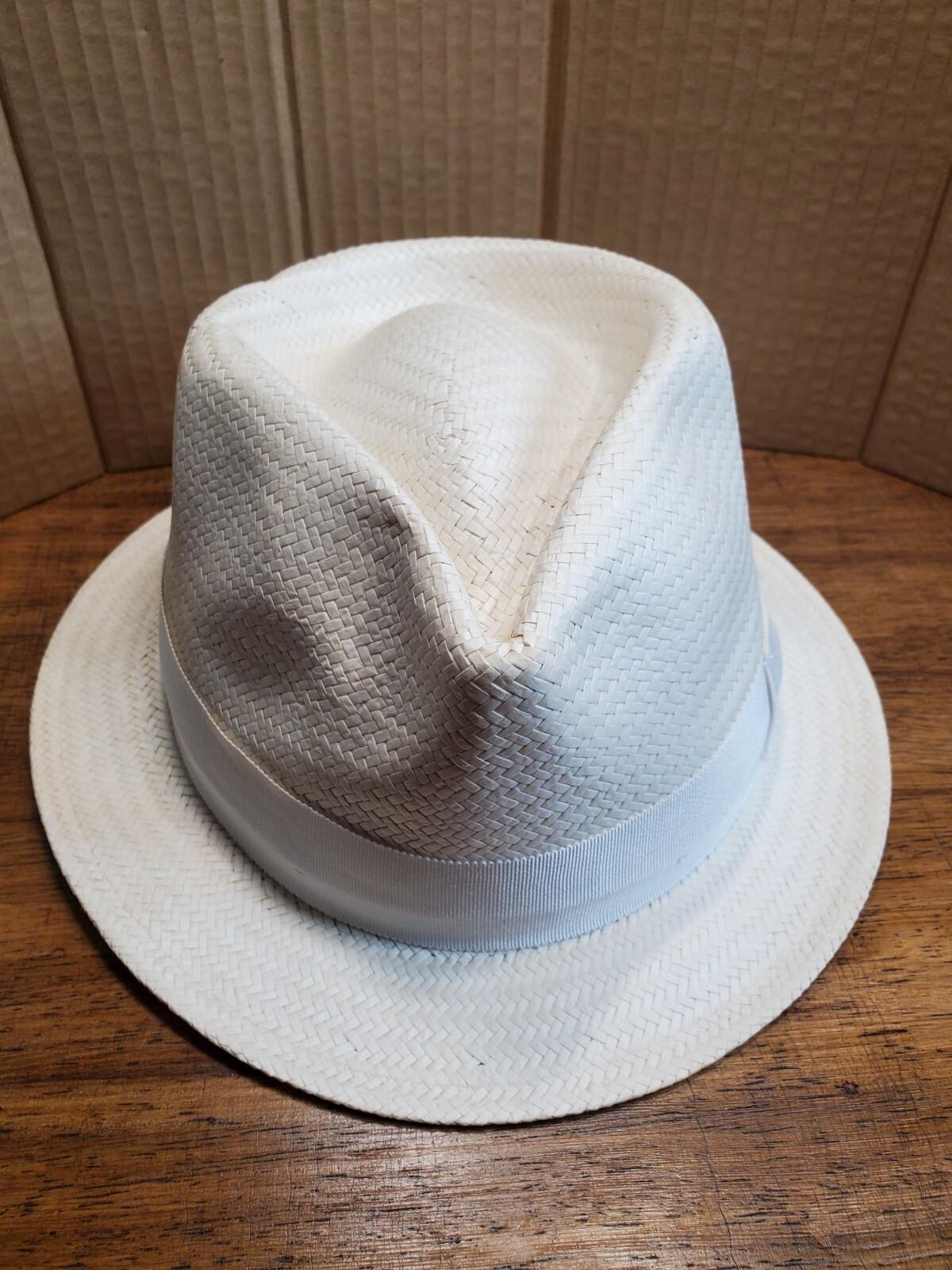 White Straw Fedora Hat with Feather and Bow Small Wom… Gem