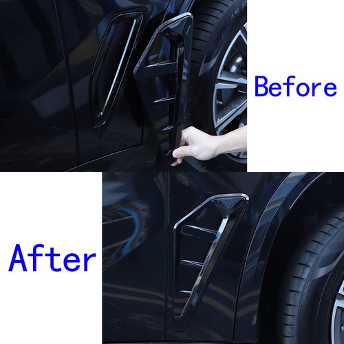 Glossy Black Side Wing Air Flow Fender Vent Cover For BMW X5 X5M G05 2019-2023 - Picture 7 of 11
