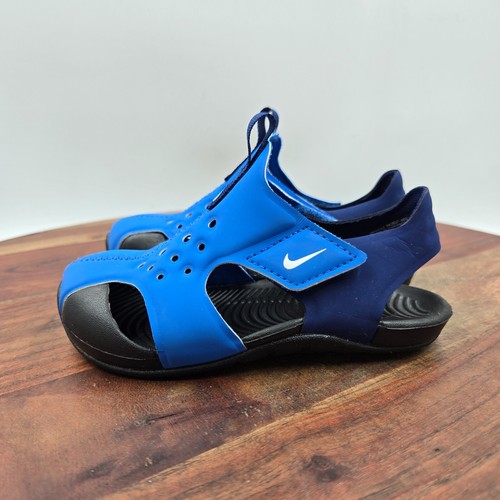 Nike Sunray Protect 2 Sandals Toddler Boys 9C Blue Fisherman Water Pool Beach - Picture 5 of 11