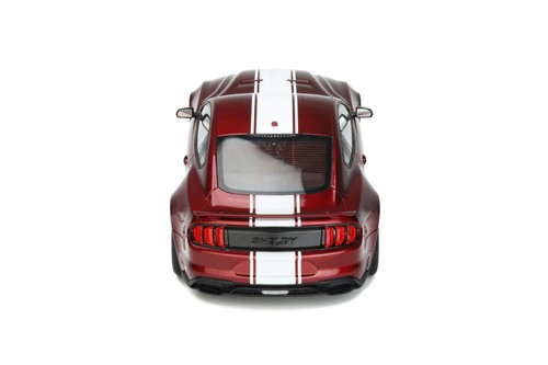 Shelby Ford Mustang Super Snake Ruby Red White Striping 2021 GT Spirit GT397 - Picture 9 of 11