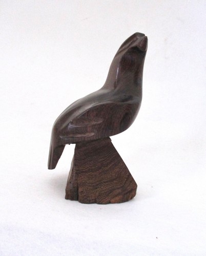 Vtg Mid Century Hand Carved Heavyweight Ironwood Eagle Sculpture 5.25" Tall - Picture 5 of 7