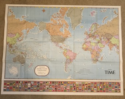 Time World Map Collectors Series 38 x 50.5 in  