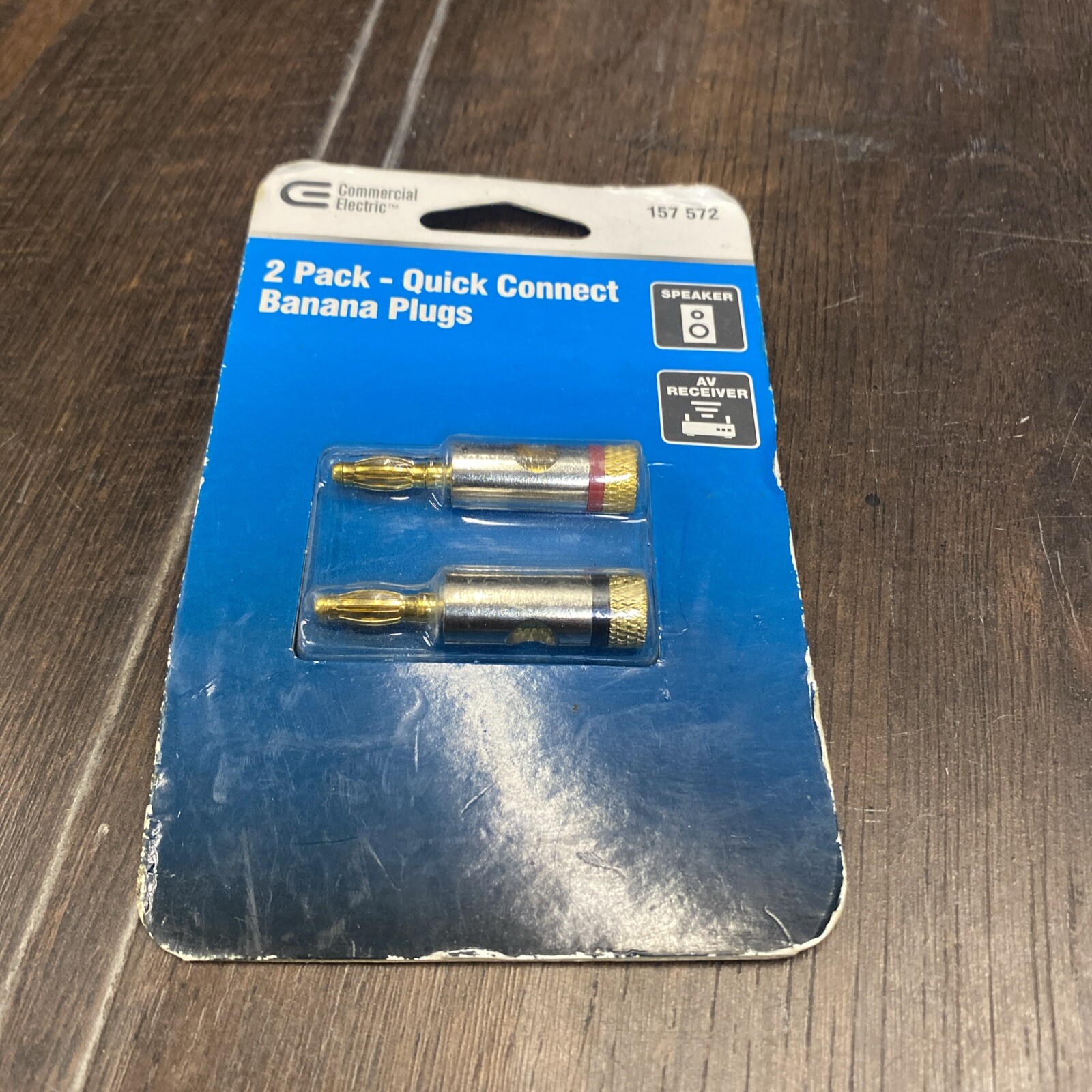 CE TECH 2 Pack Center Pin Quick Connect Banana Plugs 0000-157-572 Brand new